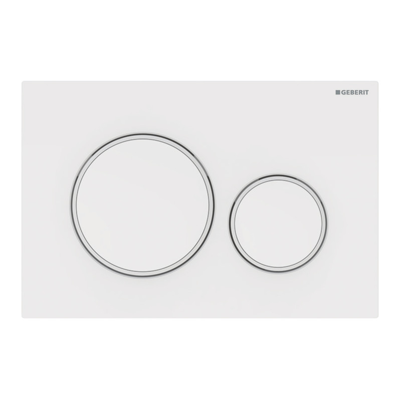 Geberit SIGMA20 ROUND змивна клавіша для подвійного змиву, білий/білий матовий, (115.882.11.1)