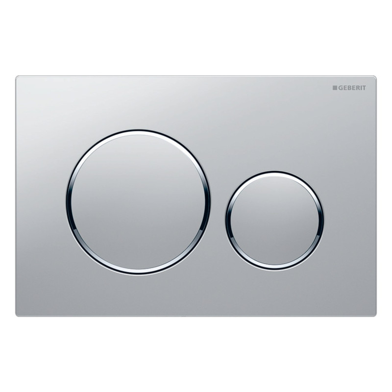Geberit 115.882.JQ.1 Sigma20 Клавіша з подвійним змивом,легкоочисна поверхня,хром матовий/хром глянцевий