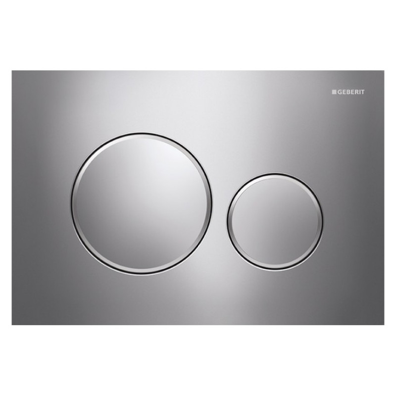 Geberit 115.882.KH.1 Sigma20 Клавіша змиву, панель та клавіши хром глянець, декоративна окантовка клавіш хром мат