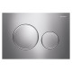 Geberit 115.882.KH.1 Sigma20 Клавіша змиву, панель та клавіши хром глянець, декоративна окантовка клавіш хром мат