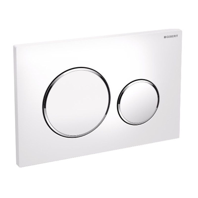 Geberit SIGMA20 ROUND змивна клавіша для подвійного змиву, білий/ глянцевий хром, (115.882.KJ.1)