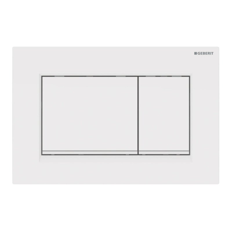 Geberit SIGMA20 SQUARE змивна клавіша для подвійного змиву,білий /білий матовий, (115.883.11.1)