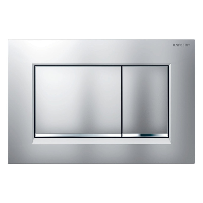 Geberit 115.883.JQ.1 Sigma30 Клавіша змиву, подвійний змив, легкоочисна поверхня, хром мат/хром глянець