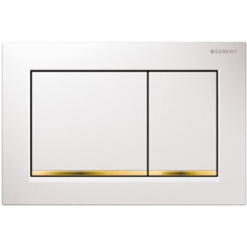 Geberit SIGMA20 SQUARE змивна клавіша для подвійного змиву,білий матовий, фарбований, легко чиститься/білий, (115.883.KK.1)