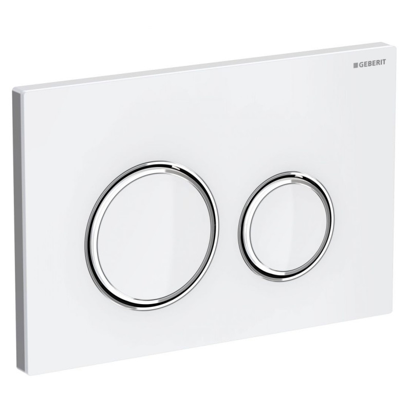 Geberit 115.884.SI.1 Sigma21Клавіша змиву, подвійний змив, біле скло