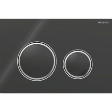 Geberit SIGMA50 ROUND змивна клавіша для подвійного змиву, хромований /чорний, (115.884.SJ.1)