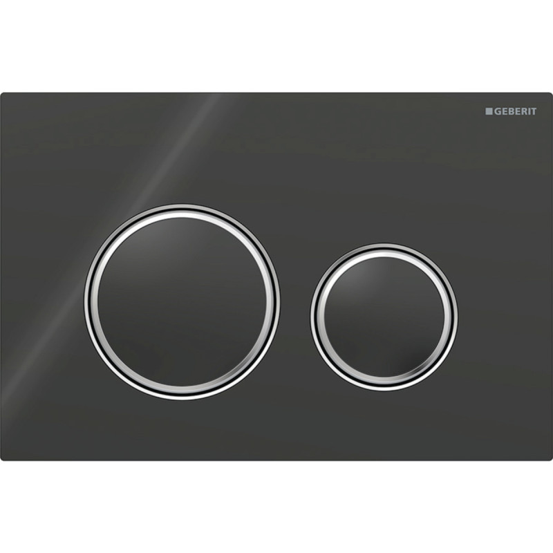 Geberit SIGMA50 ROUND змивна клавіша для подвійного змиву, хромований /чорний, (115.884.SJ.1)