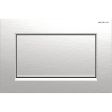 Geberit SIGMA10 SQUARE змивна клавішадля змивання / зупинки змивання, з кріпленням на гвинтах, хромований, матовий, легко чиститься /глянцевий хром, (115.893.KX.1)