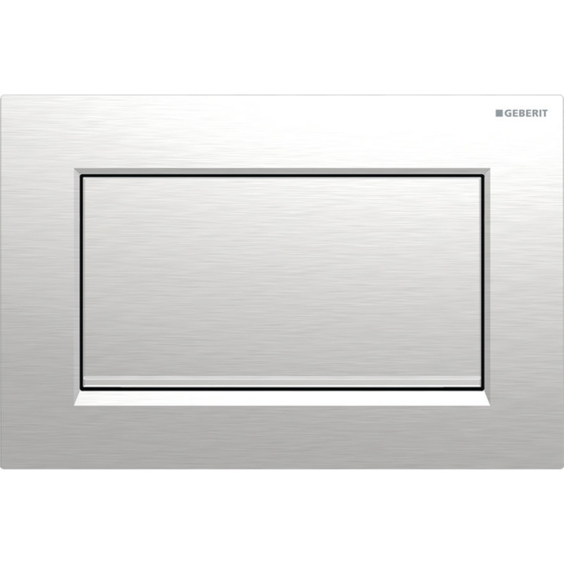 Geberit SIGMA10 SQUARE змивна клавішадля змивання / зупинки змивання, з кріпленням на гвинтах, хромований, матовий, легко чиститься /глянцевий хром, (115.893.KX.1)