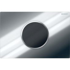 Geberit SIGMA10 ROUND змивна клавіша,автоматичне/ безконтактне змивання, живлення від батарей, глянцевий хром/матовий хром, (115.908.KH.6)