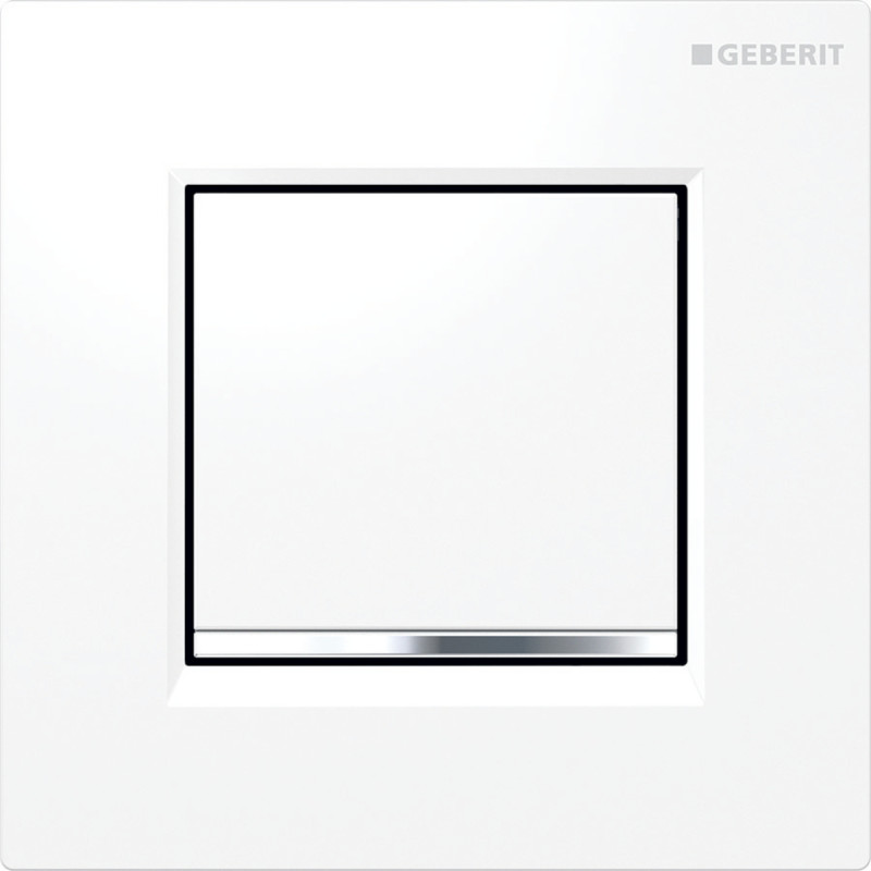 Geberit TYPE20 SQUARE система керування пісуаром із пневматичним запуском змивання, змивна клавіша типу 20, білий, (116.017.KJ.1)