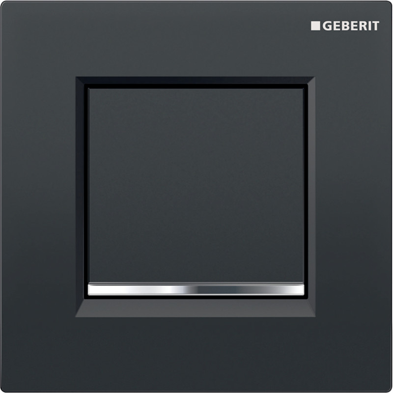 Geberit TYPE20 SQUARE система керування пісуаром з електронним запуском змивання, живлення від мережі, захисна панель типу 20, чорний, (116.027.KM.1)