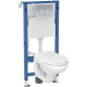 Комплект: DUOFIX PRO 20 монт. елемент для подв. унітазу, з бачком скр.монтажу Delta 12см, підв. унітаз Idol з сидінням, див. клавіша Delta01, глянц.хр