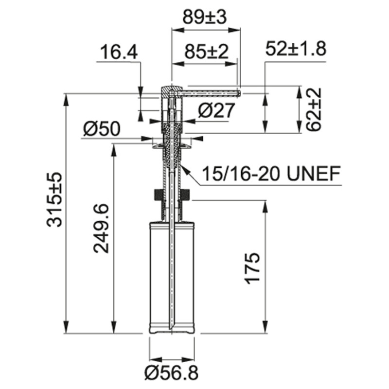 Franke Дозатор для миючих засобів Comfort, 350мл, онікс (1190578743)