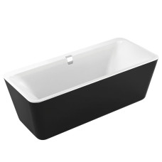 VOLLE Ванна 180*80*62см, окремостояча, злив-перелив, чорно/бiла, (12-22-110black)