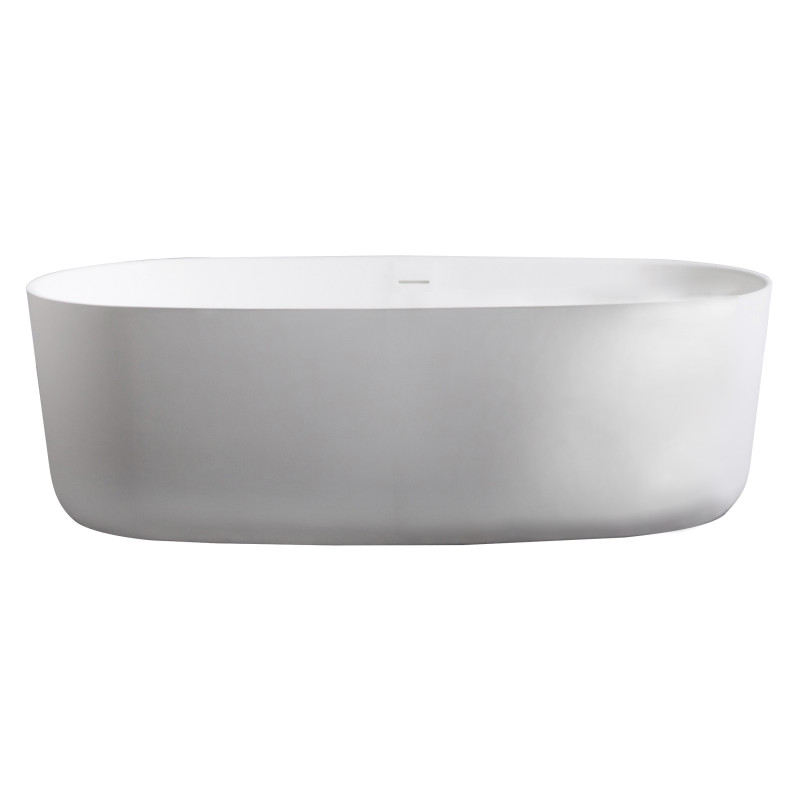 VOLLE Ванна окремо стояча кам`яна Solid surface 1680 * 800 * 530mm, (12-40-036)