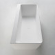 VOLLE Ванна пристінна окремостояча кам'яна Solid surface 1650 * 800 * 590мм, (12-40-051)