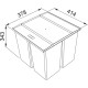 Franke Сортер для сміття Easysort 450-1-2, 2 шт.x 14.5 л, кришка,чорний пластик (1210494150)