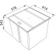 Franke Сортер для сміття Easysort 450-2-0, 2 x 14.5 л, кришка,чорний пластик (1210494182)