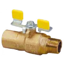 HERZ Kульовий кран ВР-ЗР з ручкою „метелик” із стальної пластини, HTB 650 °C / 30 хв. -2301, DN 25. 1230113