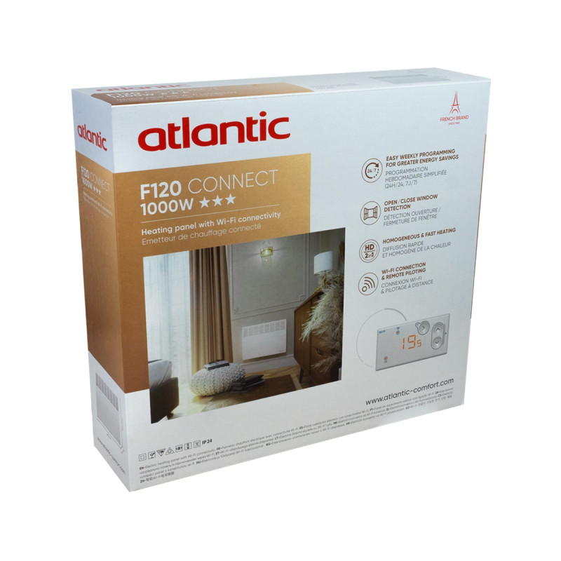 Atlantic Електроконвектор F120 Connect Mobile CMG-BD0/Wi-Fi/M (1000W) з комплектом підставок (129044)