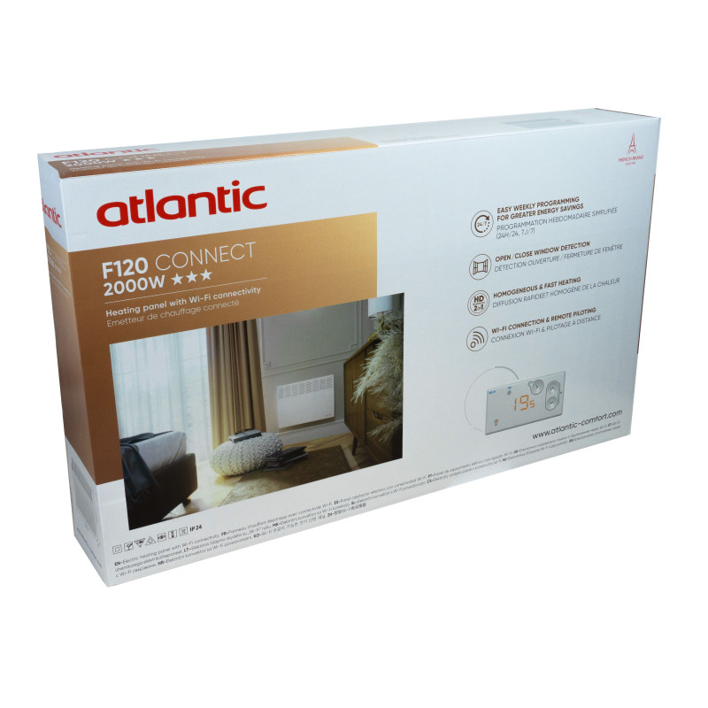 Atlantic Електроконвектор F120 Connect Mobile CMG-BD0/Wi-Fi/M (2000W) з комплектом підставок (129046)