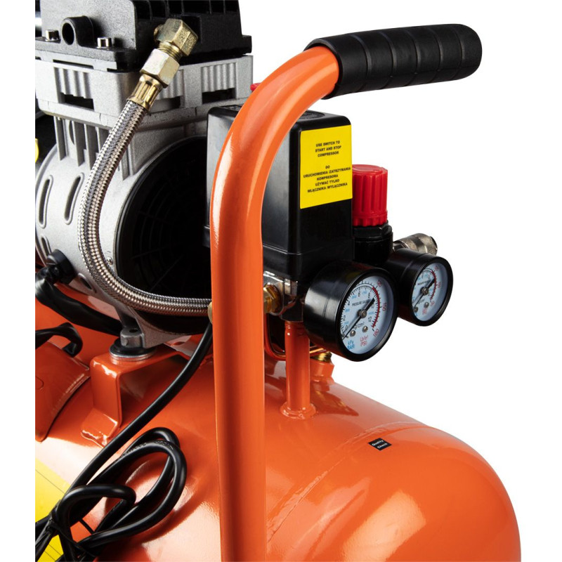 Neo Tools Компресор, безмасляний, 230В, 24л, 8 Бар, 125л/хв, 800Вт, асинхронний двигун, IP20 (12K021)
