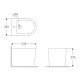 VOLLE NEMO BLACK біде 53*36*39,5см підлогове, матове, (13-17-046 Black)