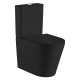 VOLLE NEMO BLACK Rimless компакт 67*38,5*84,5см підлоговий, матовий, горизонтальн. випуск, нижнє підведення, бачок 3/4,5 л, сидіння тверде Slim slow-closing, (13-17-377 Black)