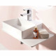 VOLLE Раковина 58*37*12,5см навесная, с полочкой из камня Solid surface, (13-40-415)