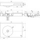 VOLLE Раковина-столешница 75*48*14см подвесная каменная с полкой для полотенец, Solid surface, (13-40-742)