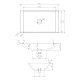 VOLLE Раковина 59,5*34,5*10,5см накладная каменная Solid surface, (13-40-859)