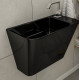VOLLE TEO black умывальник 50*28*35см моноблок подвесной, (13-88-601black)