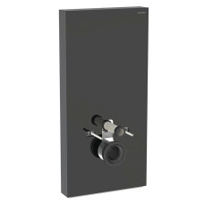 Geberit MONOLITH інсталяція для підвісного унітазу, H101,підключення знизу,чорне скло/алюміній чорний хром, (131.021.SJ.6)
