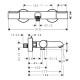 Hansgrohe ECOSTAT ELEMENT термостат для ванни зовнішнього монтажу, хром, (13347000)