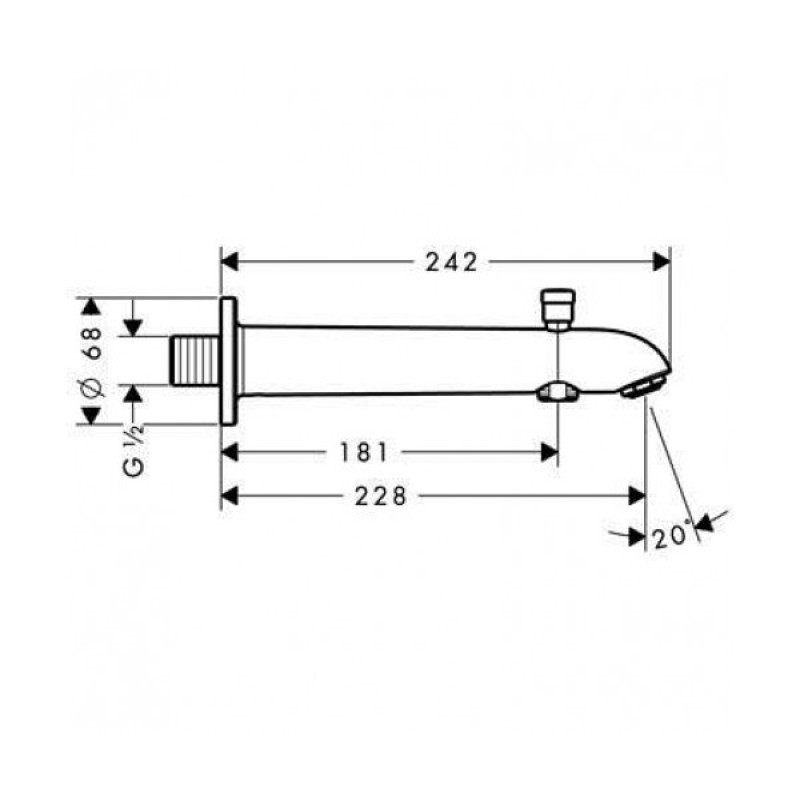Hansgrohe Talis S2 Вилив д / ванни, (13424000)