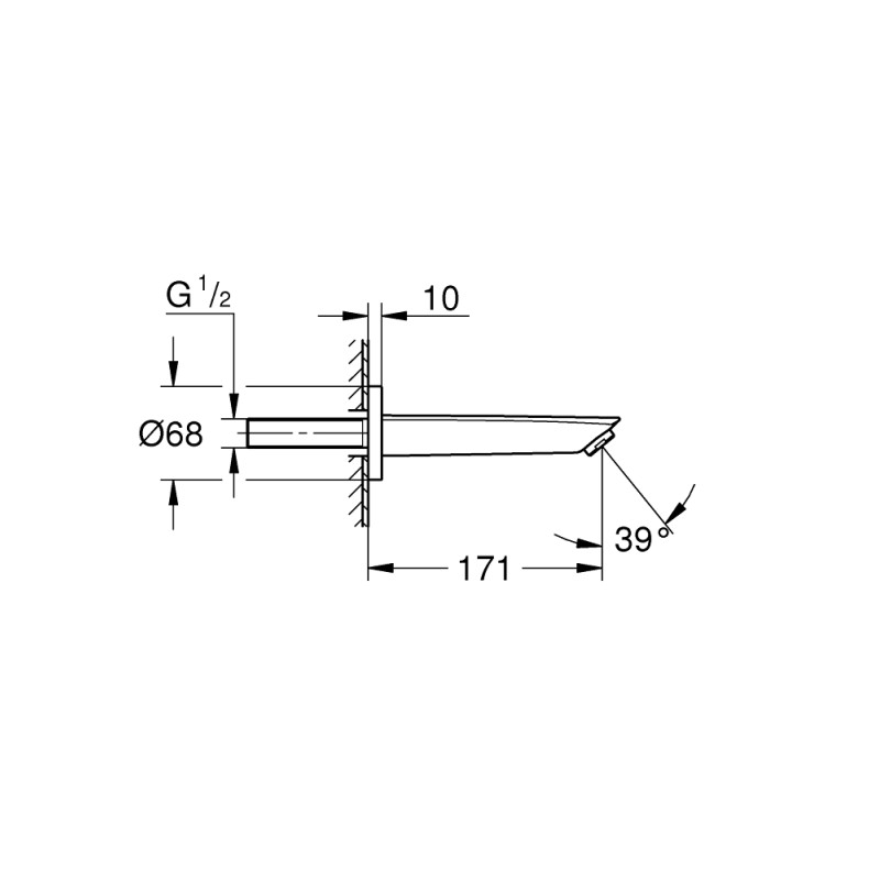 Grohe Eurosmart New Вилив для ванни (13448003)