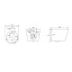 VOLLE LUGO унитаз подвесной, Rimless, сиденье твердое Slim slow-closing, (1348.471007)