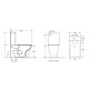 VOLLE Рамиро Rimless компакт 60,5*34*80,5 см напольный, горизонтальный выпуск, нижний подвод, бачок 3/4,5 л, сиденье Slim slow-closing, ВОЛЛЕ (1388.002007)
