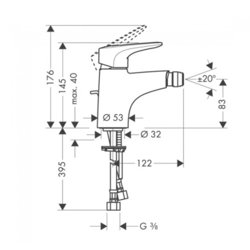 Hansgrohe Змішувач для біде Metropol E (14270000)