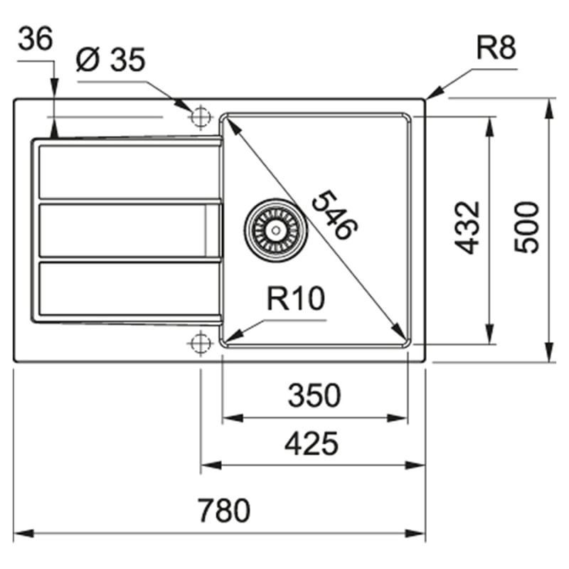 Franke Sirius 2.0 S2D 611-78 [143.0621.190] (1430621190)