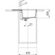 Franke Мийка кухонна Sirius 2 тектонайт, прямокут., з крилом, 620х500х200мм, чаша - 1, врізна, бежевий (1430671742)