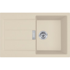 Franke Мийка кухонна Sirius 2 тектонайт, прямокут., з крилом, 780х500х200мм, чаша - 1, врізна, бежевий (1430671744)