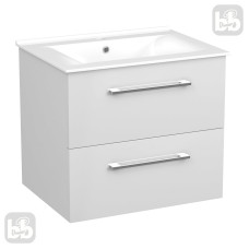 VOLLE NEMO NEW комплект меблів 60см білий: тумба підвісна, 2 ящики + умивальник накладний, (15-17-60N)