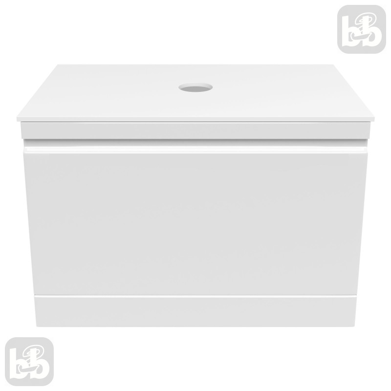 VOLLE ORLANDO тумба підвісна 76*44*52см зі стільницею, біла, без умивальника, (15-35-76)