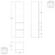 VOLLE OLIVA пенал 155*35*35см, подвесной, белый, (15-45-55)