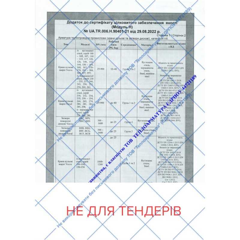 Кран під приварку Ду 80 Ру 25 повнопрохідний Vexve (Т=-20...+200 °С) L=325