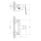 IMPRESE Змішувач для душу KAMPA, 35 мм, хром (15285)