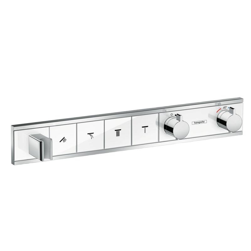 Hansgrohe RainSelect Термостат для душу, з 4 кнопками, на 4 споживача (білий / хром), (15357400)