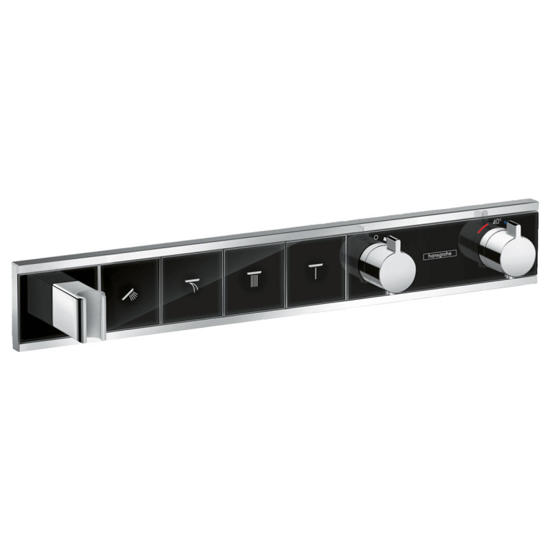 Hansgrohe RainSelect Термостат с 4 кнопками, СМ, черный/хром, (15357600)